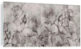 obraz-na-szkle-nowoczesny-kwiaty-roze-beton-szarosc-szklany-100x50cm