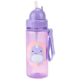 skip-hop-bidon-ze-slomka-dla-dzieci-dzieciecy-narwal-390-ml