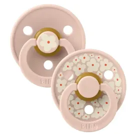 bibs-studio-smoczek-2-pack-m-jasmine-and-blush-6m-uspokajajacy-kauczukowy