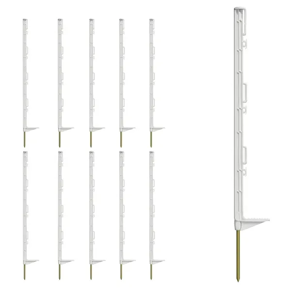 PALIKI do pastucha elektrycznego 105CM POMELAC do drutu, taśmy 9 mocowań!