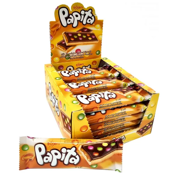 Papita Karmelowy Baton z Drażetkami 24 szt x 33 g