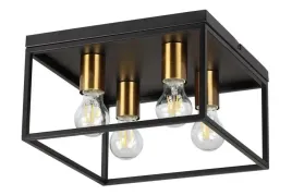 lampa-sufitowa-industrialna-czarna-mosiezna-4-pkt-kwadratowa-32-cm-reality