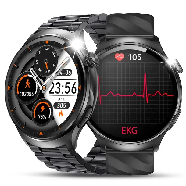 Smartwatch dla Seniora Menu po Polsku | Pomiar EKG Ciśnienie Tętno Tlen