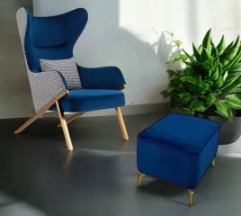 Zdjęcie produktu FOTEL KLER NA METALOWYCH NOGACH + PODNÓŻEK PRODUKT PREMIUM