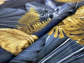 material-plusz-welur-velvet-zlote-liscie-monstera