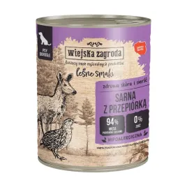 wiejska-zagroda-sarna-z-przepiorka-mokra-karma-dla-psa-lesne-smaki-800g