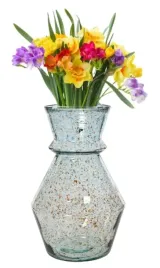 wazon-szklany-25x16cm-przezroczysty-z-niebieskimi-i-brazowymi-kropkami