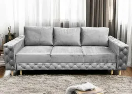 Zdjęcie produktu Kanapa pikowana Sofa Rozkładana Chesterfield GLAMOUR