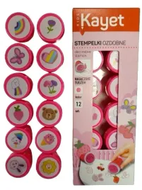 kayet-stempelki-ozdobne-samotuszujace-zestaw-12-sztuk-rozowe