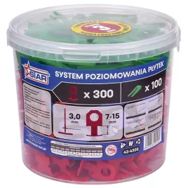 system-poziomowania-plytek-300-klipsow-30-mm-100-klinow-star-43-4305
