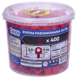 system-poziomowania-plytek-400-klipsow-30-mm-czerwone-star-43-4302