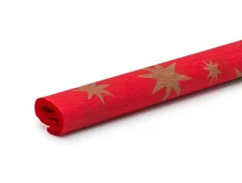 bibula-marszczona-czerwona-zlote-gwiazdy-50x200cm