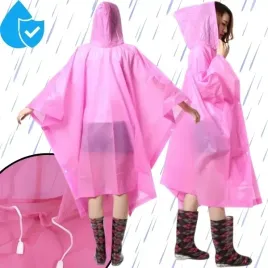 rozowe-wodoodporne-poncho-przeciwdeszczowe-unisex-rower-na-motocykl-podroz