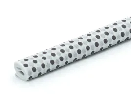 bibula-marszczona-biala-czarne-kropki-50x200cm