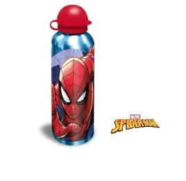 butelka-aluminiowa-bidon-korek-niekapek-spiderman-niebieska