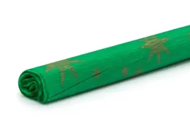 marszczona-bibulka-zielona-zlote-gwiazdy-50x200cm