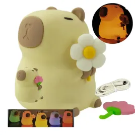 lampka-nocna-led-dla-dziecka-kolorowa-kapibara-z-kwiatkami-usb-interblue