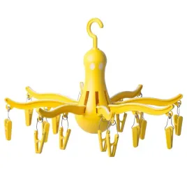 ikea-pressa-wieszak-suszarka-na-skarpetki-bielizne-16-klipsow-zolty