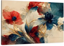 obraz-na-plotnie-abstrakcyjne-kwiaty-maki-nowoczesny-do-salonu-120x80