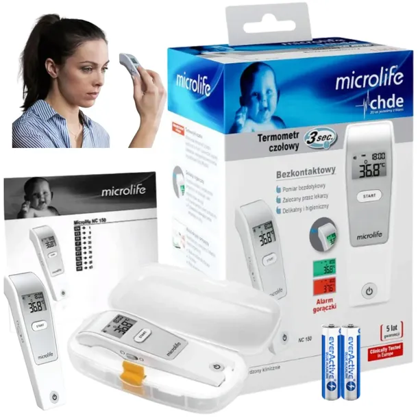 Microlife termometr medyczny bezdotykowy bezkontaktowy NC 150 + BATERIE ETU