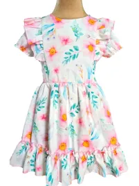 sukienka-104-falbanki-kwiaty-elegancka-wesele-urodziny-roczek-dziewczynki