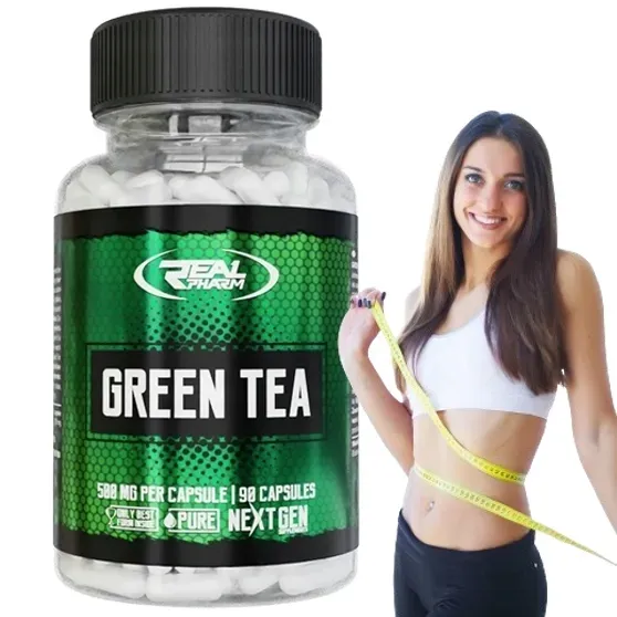 ZIELONA HERBATA spalacz ODCHUDZANIE redukcja Real Pharm Green Tea 90 kaps.
