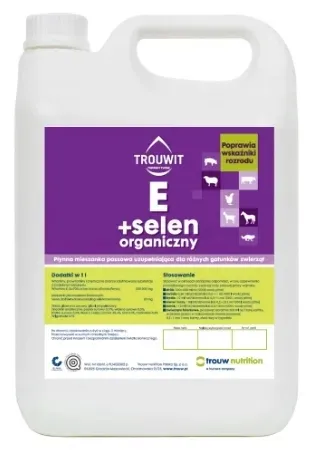 Trouwit E + Selen organiczny 5 L rozród wsparcie serca i wątroby metabolizm