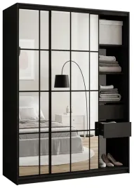 szafa-przesuwna-z-lustrem-150-cm-optica-do-sypialni-z-polkami
