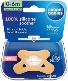 canpol-babies-smoczek-100percent-silikonowy-0-6m-symetryczny-1-szt-etui-orange