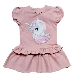 sukienka-86-92-unicorn-falbanki-jednorozec