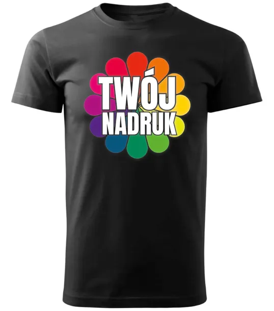 KOSZULKA Z WŁASNYM NADRUKIEM MĘSKA LOGO NAPIS DOWOLNA GRAFIKA TSHIRT - XL
