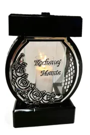 znicz-lampion-kolo-azur-czarny-srebrne-roze-dla-mamy-kochanej-mamie