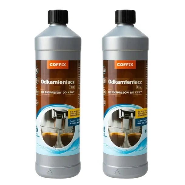 Odkamieniacz do ekspresu do kawy w płynie uniwersalny zestaw 2x 1000ml
