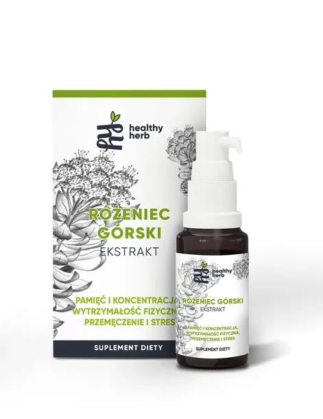 Ekstrakt Różeniec Górski 30ml pamięć koncentracja - Healthy Herb