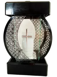 znicz-lampion-na-grob-kolo-azur-czarne-srebrne-dekory