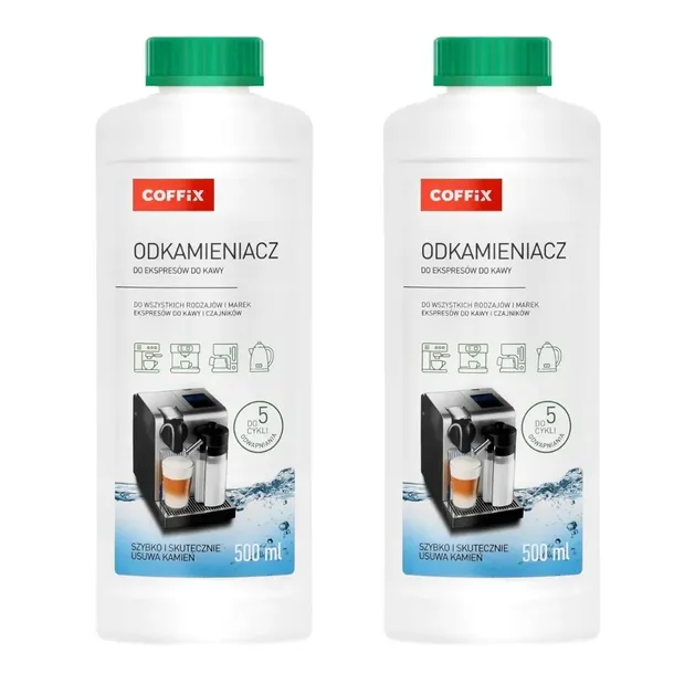 Zestaw 2x odkamieniacz do ekspresu płyn uniwersalny do odkamieniania 500ml