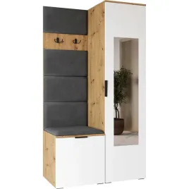 garderoba-z-lustrem-nelli-1-dab-artisan-bialy-lewa