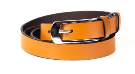 skorzany-pomaranczowy-cienki-pasek-damski-cartello-c-0020-4-100orob-95-100cm