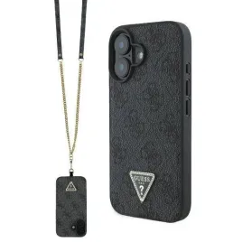 etui-guess-leather-metal-logo-strass-crossbody-na-iphone-16-czarne