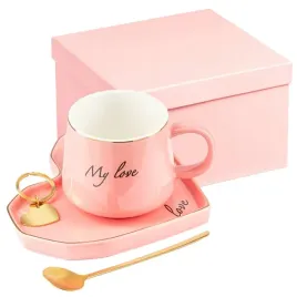 zestaw-upominkowy-rozowa-filizanka-do-kawy-brelok-my-love-dla-niej