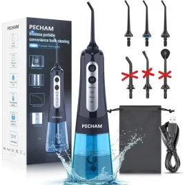 pecham-dental-bezprzewodowy-irygator-jamy-ustnej-300-ml-ipx7-4-tryby