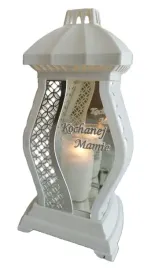 znicz-lampion-glamour-waza-biala-srebrne-dekory-dla-mamy-dzien-mamy