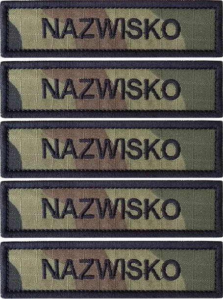 Imiennik wojskowy Nazwisko na mundur name patch RZEP x 5 sztuki