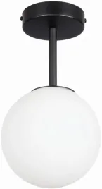 lampa-sufitowa-plafon-milano-black-pojedyncza-mleczna-kula