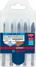 bosch-wiertlo-hex-9-hard-ceramic-zestaw-5szt-4-5-6-8-10mm-expert-2608900597