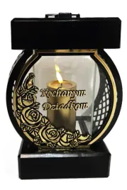 znicz-lampion-kolo-azur-czarny-zlote-roze-dla-dziadkow-kochanym-dziadkom