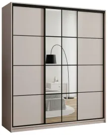 szafa-przesuwna-z-lustrem-180-cm-edge-do-sypialni-z-polkami-bezowa