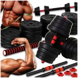 2w1-hantle-bitumiczne-regulowane-2x20-kg-sztanga-zestaw-hantli-gryf-40-kg