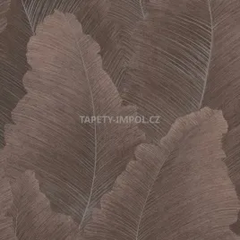 tapeta-na-flizelinie-10420-48-liscie-odcienie-brazu-efekt-tkaniny