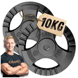 komplet-obciazen-kierownica-zestaw-do-cwiczen-silownia-kawmet-2x10kg-285mm